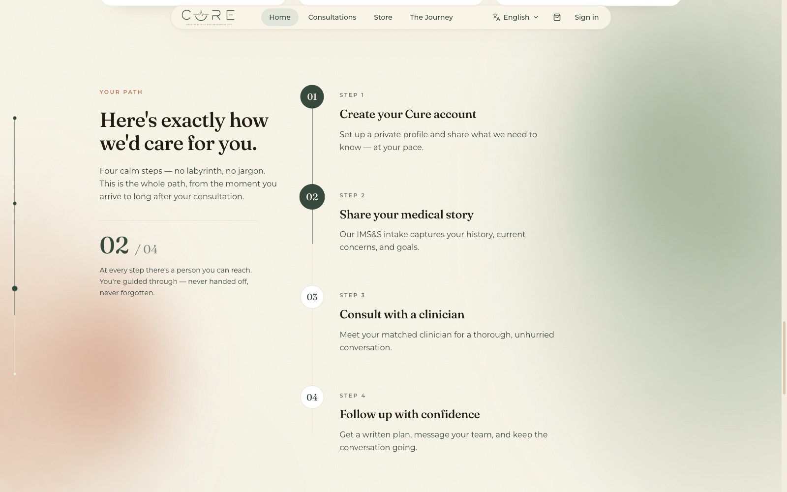 Cure Telehealth Platform — screen 4