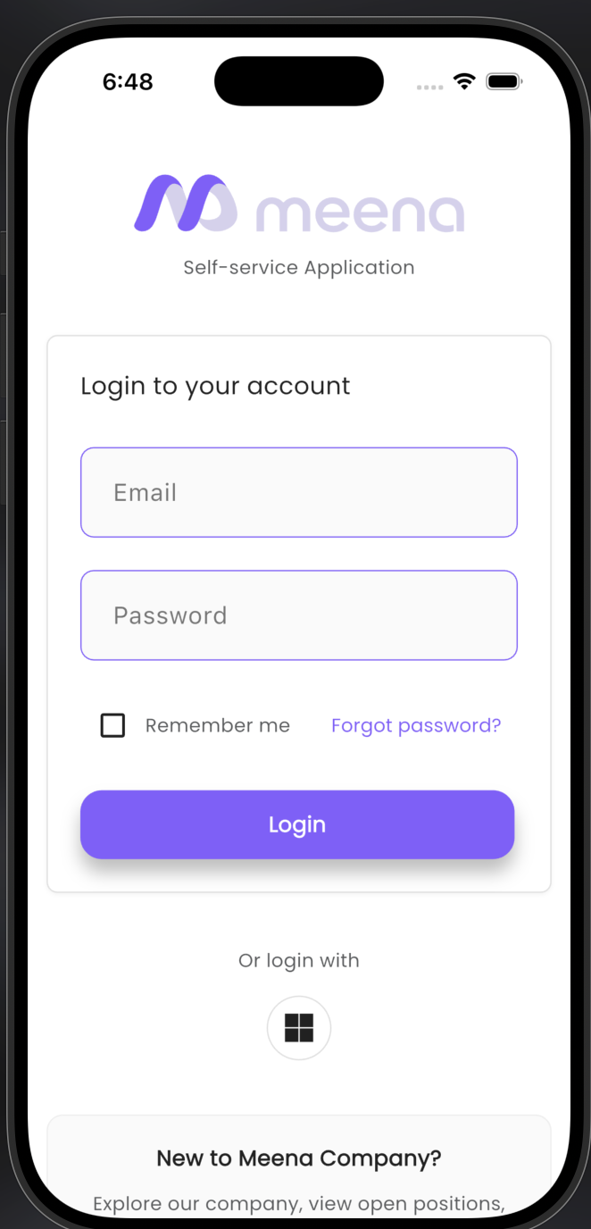 Meena Self-Service Platform — screen 14
