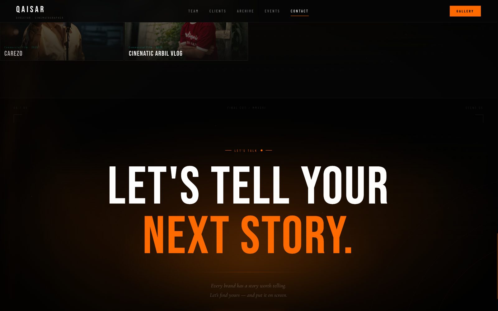 Qaisar Amjad — Director Portfolio — screen 3